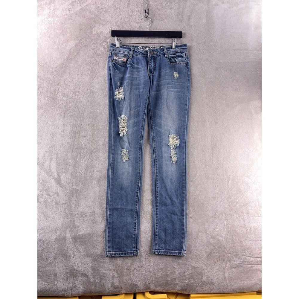 Diesel‎ Jeans Womens Size 29x31 Blue Denim Distressed Faded Slim Skinny Y2K